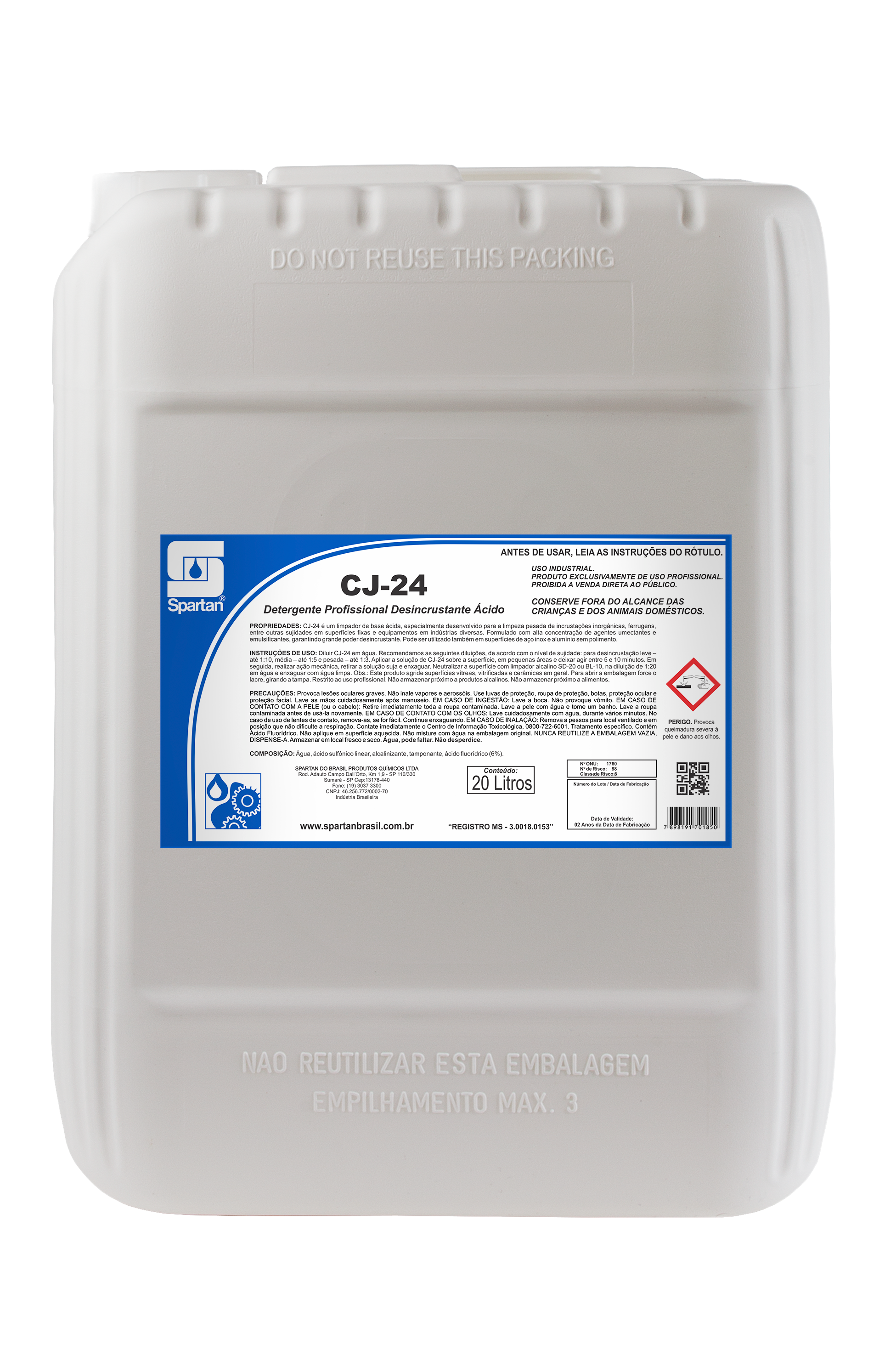 CJ - 24 Desincrustante Ácido (01 Litro faz até 10 litros) - Image 2