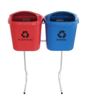 Conjunto para Coleta Seletiva com 2 Lixeiras - JSN - Image 2