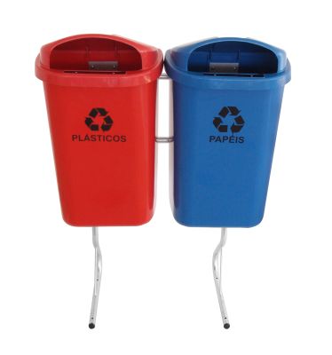 Conjunto para Coleta Seletiva com 2 Lixeiras - JSN