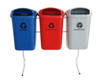 Conjunto para Coleta Seletiva 3 Lixeiras - JSN - Image 2