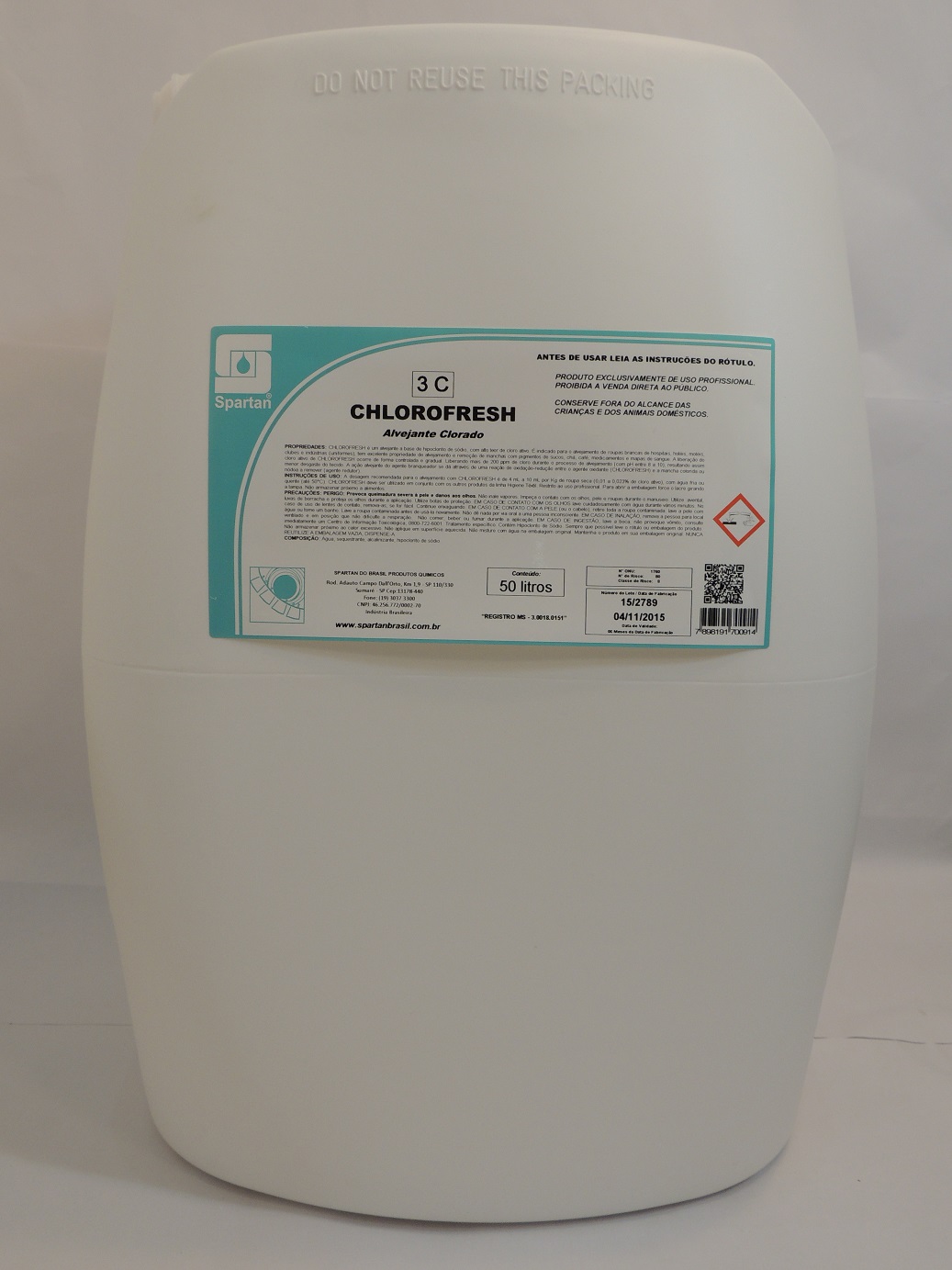 CHLOROFRESH - Tira Mancha roupas branca com cloro (04 ml por kg de roupa) - Image 3