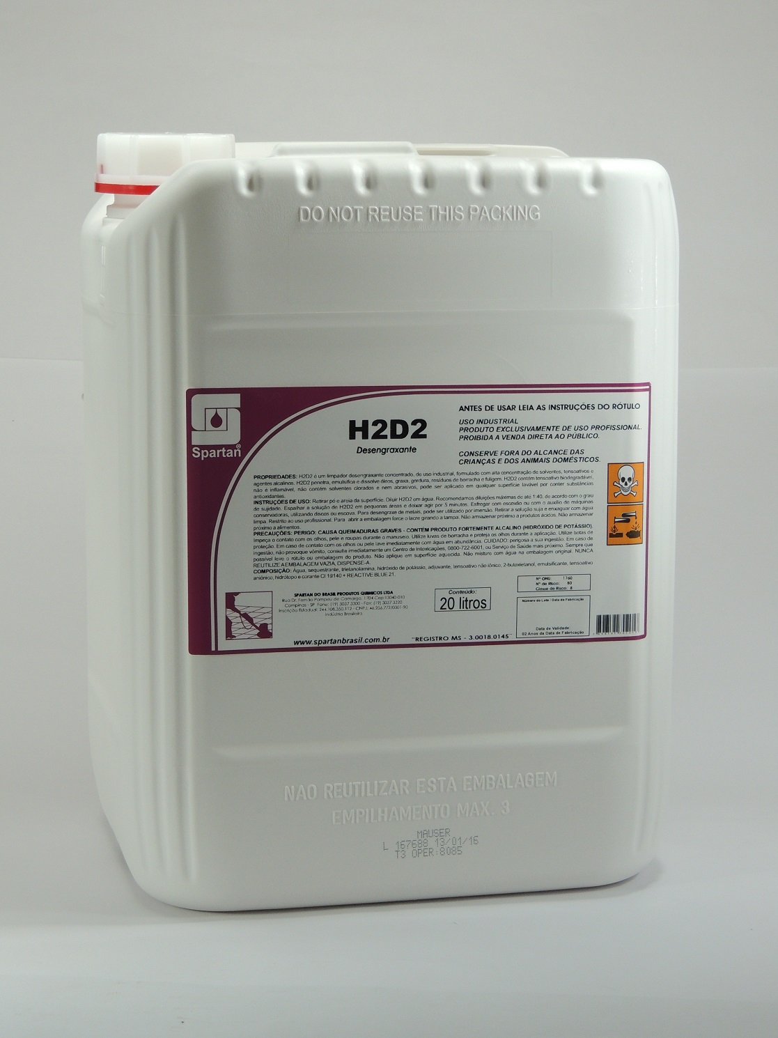 H2D2 - Limpador Desengraxante Industrial Superconcentrado (01 Litro faz até 40 litros) - Image 2