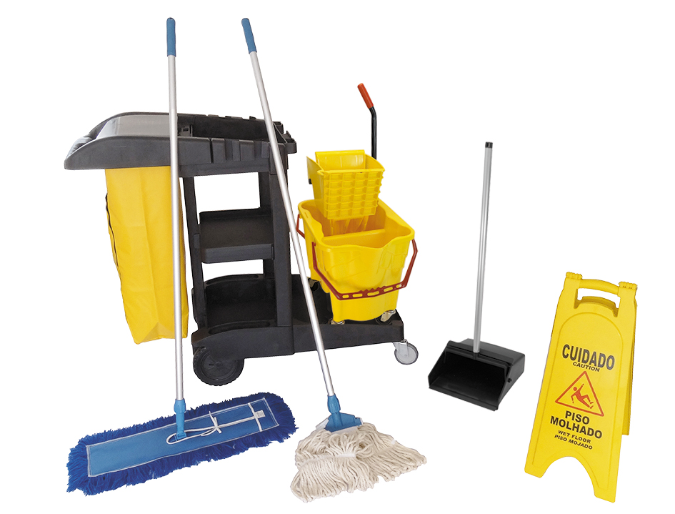 Kit Carrinho Funcional de Limpeza Completo - JSN