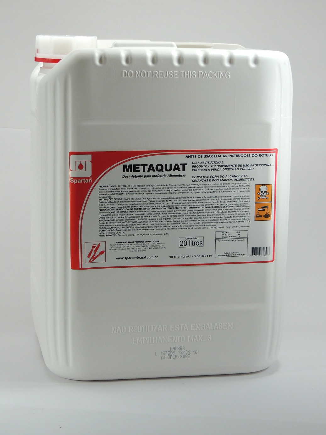 METAQUAT - Desengordurante Desinfetante a base de Quatérnario (1 litro faz até 20 Litros) - Image 3