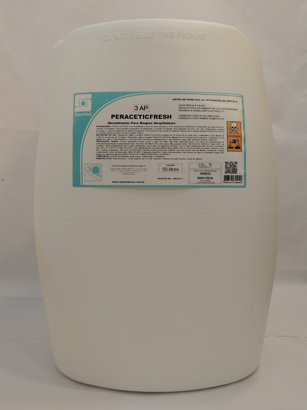 PERACETICFRESH -Desinfetante para roupas hospitalares (01 litro faz até 300 litros) - Image 2