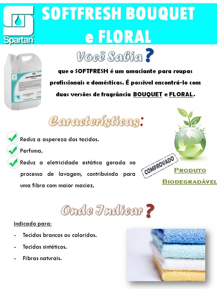 SOFTFRESH FLORAL - Amaciante (3 a 10 ml p/ Kg) - Image 4