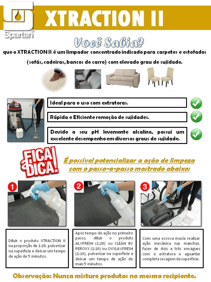 XTRACTION II - Limpa Tapetes, Carpetes e Estofados para extratora (1 litro faz até 60 litros ) - Image 2