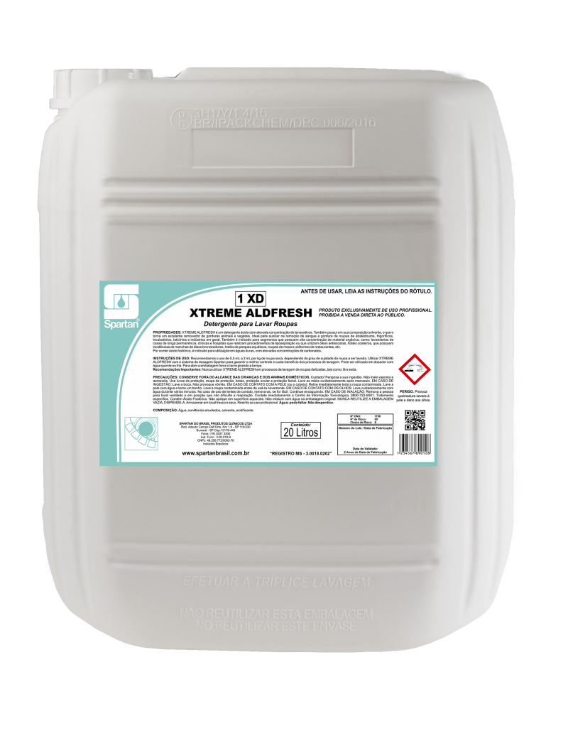 XTREME ALDFRESH - Detergente Para Lavar Roupas (0,5 mL a 2 mL por kg de roupa seca)